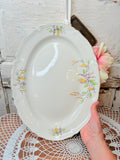 VINTAGE FLOWER LARGE OVAL PLATTER
