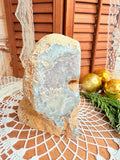 AMAZING GEODE ROCK DISPLAY STATUETTE DECOR