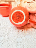 VINTAGE PAIR OF FIESTA WARE CORAL MUGS