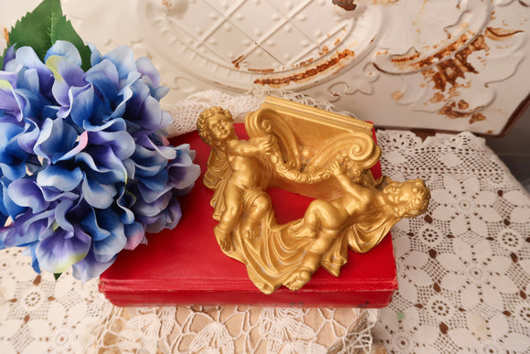 CHERUB ORNATE SHELF VINTAGE - 2 AVAILABLE