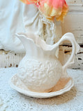VINTAGE ORNATE BASIN AND PITCHER SET
