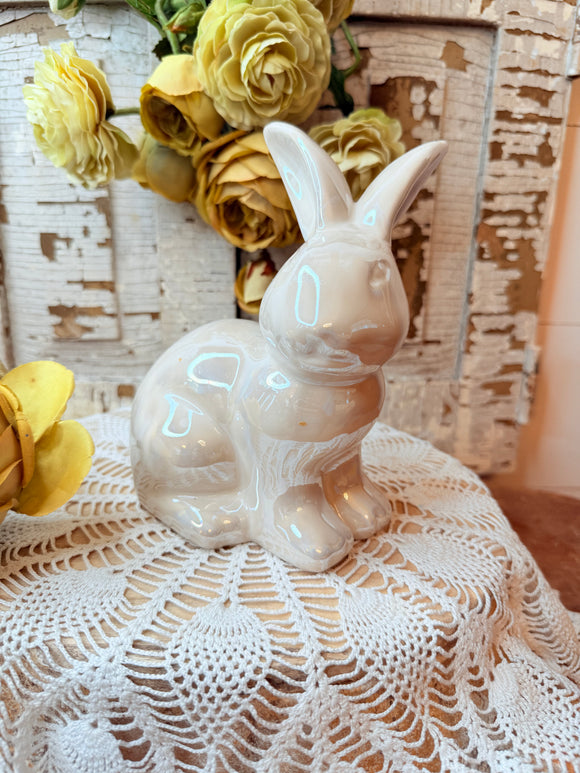 ADORABLE BUNNY STATUETTE - PERCHED - 2 AVAILABLE