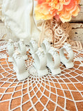 VINTAGE SET OF 8 FLORAL NAPKIN RINGS