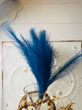 RARE BLUE VINTAGE PEACOCK FEATHERS