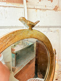 VINTAGE AMAZING BIRD ON BRANCH MIRROR