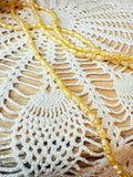 BEAUTIFUL VINTAGE YELLOW BEAD NECKLACE