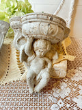 RARE VINTAGE CONCRETE CHERUB WAL SCONCE - 2 AVAILABLE