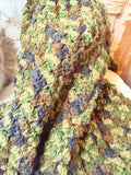 RARE CAMOUFLAGE HAND KNIT AFGHAN