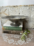 ORNATE VINTAGE SILVER SCALLOPED SERVING BOWL ON PEDESTAL