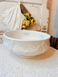 VINTAGE XL ITALIAN WHITE JARDINIERE CENTERPIECE BOWL