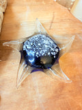 VINTAGE BLOWN COBALT BLUE GLASS STAR DECOR