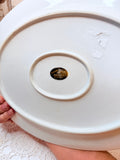 VINTAGE BROWN FLORAL SERVING PLATE