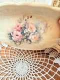 AMAZING VINTAGE CRAZED FLORAL BOWL