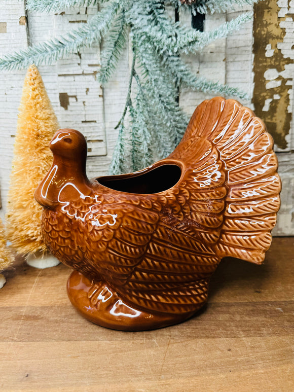 VINTAGE TURKEY PLANTER