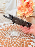 VINTAGE ORNATE CAST IRON FRUIT MOTIF TRIVET