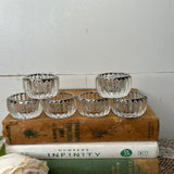 SET OF 6 VINTAGE CRYSTAL SALT CELLARS