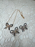 VINTAGE BOW NECKLACE AND EARRINGS SET