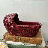 PORCELAIN CRANBERRY VINTAGE BASSINET