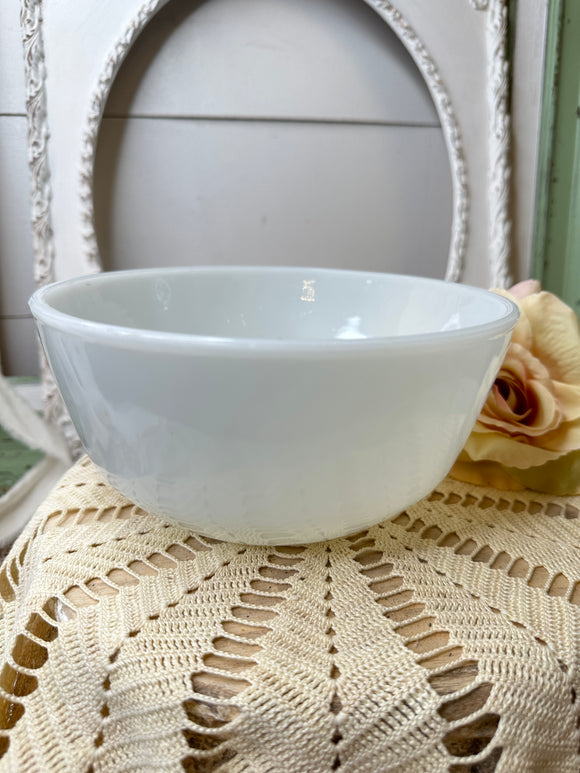 LARGE MILK GLASS VINTAGE BOWL