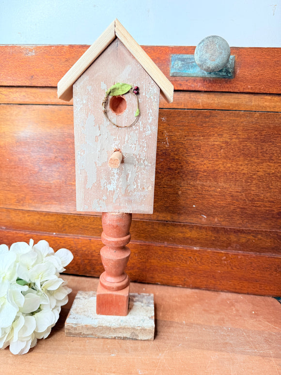 VINTAGE VICTORIAN BIRDHOUSE DECOR ON SPINDLE #2