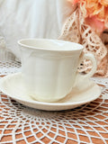 VINTAGE IRONSTONE TEACUP AND SAUCER SET - 6 - AVAILABLE