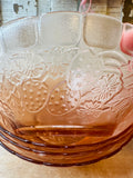 SET OF 2 EXTRA RARE PATTER STRAWBERRY DEPRESSION PINK BOWLS - 2 SETS AVAILABLE