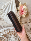 LARGE ANTIQUE GORGEOUS WOOD SHOE BRUSH