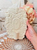 VINTAGE CHERUB CANDLE SCONCE ORNATE PORCELAIN