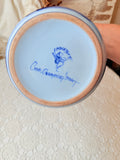 VINTAGE DELFT STYLE BLUE PAINTED POTTERY PITCHER