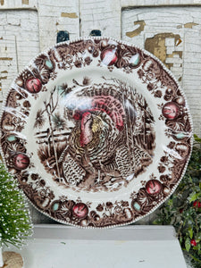 VINTAGE JOHNSON BROTHERS “His Majesty” LARGE TURKEY PLATES - 3 AVAILABLE