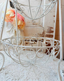 AMAZING VINTAGE SCROLLY TWO TIERED FRUIT BASKET