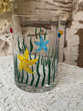 VINTAGE HAND PAINTED BLOWN GLASS UNDER THE SEA CUP - 2 AVAILABLE