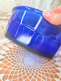 VINTAGE COBALT BLUE MULTI SIDED BOWL