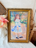 VINTAGE ORNATE FRAMED ART RENOIR “GIRL WITH A HOOP”