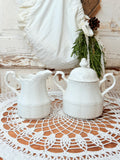 RARE IRONSTONE VINTAGE SUGAR BOWL AND CREAMER SET