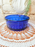 VINTAGE COBALT BLUE MULTI SIDED BOWL