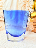 VINTAGE SWEDEN MID CENTURY HEAVY COBALT GLASS VASE