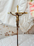VINTAGE BRASS CRUCIFIX