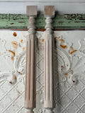 PAIR OF VINTAGE SHABBY CHIC WALL SPINDLES