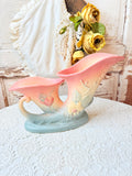 VINTAGE HULL DOUBLE CORNUCOPIA VASE DECOR