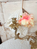 VINTAGE XL BRASS ROCOCO ITALY CANDELABRA