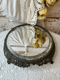 ANTIQUE VICTORIAN FOOTED MIRROR