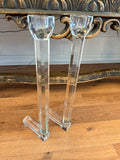 SET OF 2 EXTREMELY RARE XXL CRYSTAL CANDLE STICKS