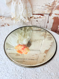 VINTAGE LARGE BEVELED EDGE SILVER CIRCULAR MIRROR