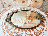ANTIQUE EXTRA RARE BOW MIRROR VANITY TRAY