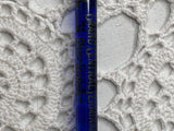 SET OF 3 VINTAGE COBALT BLUE GLASS BAR STIRRERS NYC RESTAURANTS