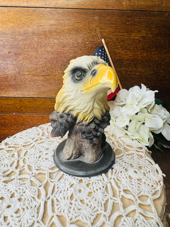RESIN EAGLE HEAD FIGURINE
