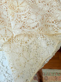 ANTIQUE XXL RECTANGULAR VICTORIAN LACE TABLECLOTH