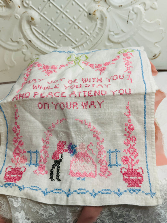 HANDMADE “MAY JOY BE WITH YOU” ART DECOR