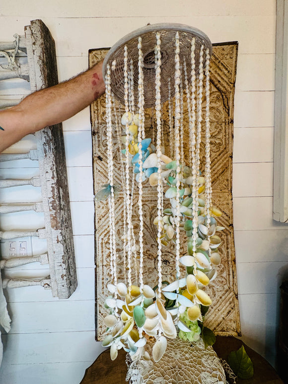 XL SEASHELL DETAILED ORNATE VINTAGE WINDCHIME